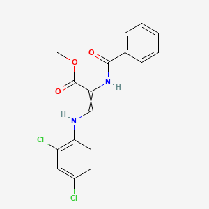 molecular formula C17H14Cl2N2O3 B1347746 Methyl 2-benzamido-3-(2,4-dichloroanilino)prop-2-enoate 