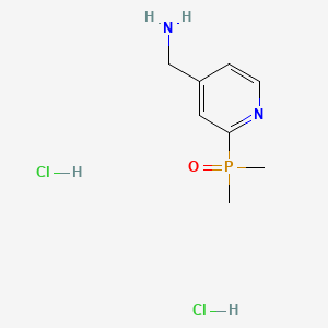 molecular formula C8H15Cl2N2OP B13477463 1-[2-(Dimethylphosphoryl)pyridin-4-yl]methanamine dihydrochloride 