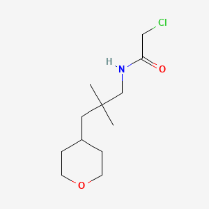 2-chloro-N-[2,2-dimethyl-3-(oxan-4-yl)propyl]acetamide