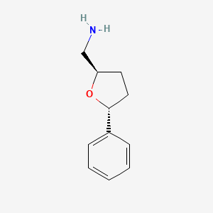 molecular formula C11H15NO B13477488 [(2R,5R)-5-phenyloxolan-2-yl]methanamine 