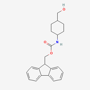 molecular formula C22H25NO3 B13477493 (9H-Fluoren-9-yl)methyl ((1r,4r)-4-(hydroxymethyl)cyclohexyl)carbamate 