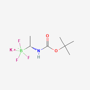 molecular formula C7H14BF3KNO2 B13477495 Potassium (R)-(1-((tert-butoxycarbonyl)amino)ethyl)trifluoroborate 