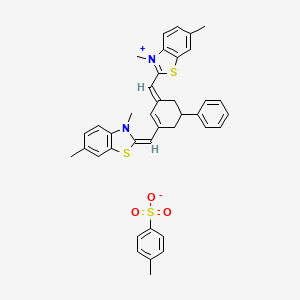 (2E)-2-[[(3E)-3-[(3,6-dimethyl-1,3-benzothiazol-3-ium-2-yl)methylidene]-5-phenylcyclohexen-1-yl]methylidene]-3,6-dimethyl-1,3-benzothiazole;4-methylbenzenesulfonate