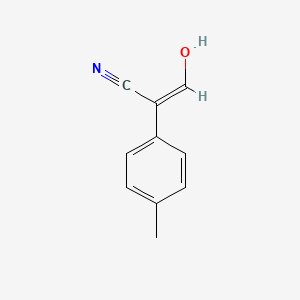 molecular formula C10H9NO B13477659 3-Hydroxy-2-(4-methylphenyl)prop-2-enenitrile 