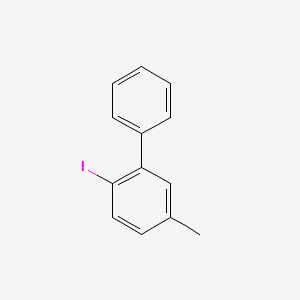 molecular formula C13H11I B13477668 1-Iodo-4-methyl-2-phenylbenzene 