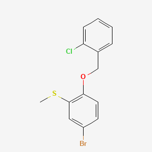 4-Bromo-1-[(2-chlorophenyl)methoxy]-2-(methylsulfanyl)benzene