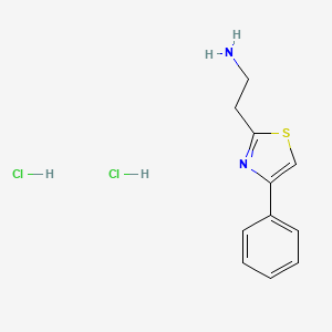 molecular formula C11H14Cl2N2S B13477678 2-(4-Phenyl-1,3-thiazol-2-yl)ethan-1-amine dihydrochloride 