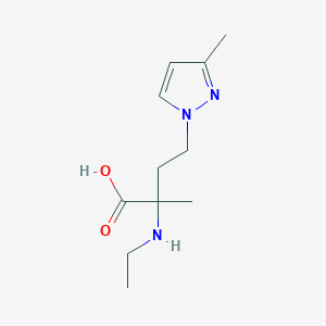 2-(Ethylamino)-2-methyl-4-(3-methyl-1h-pyrazol-1-yl)butanoic acid