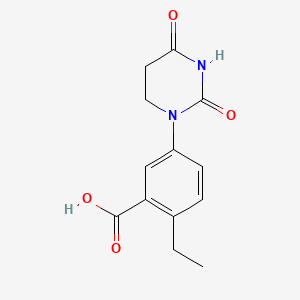 molecular formula C13H14N2O4 B13477703 5-(2,4-Dioxohexahydropyrimidin-1-yl)-2-ethyl-benzoic acid 