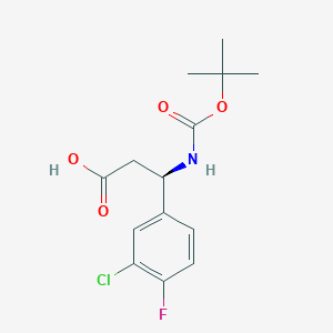 (R)-3-((tert-Butoxycarbonyl)amino)-3-(3-chloro-4-fluorophenyl)propanoic acid