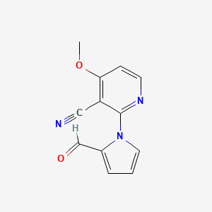molecular formula C12H9N3O2 B1347771 3-氰基-2-(2-甲酰-1H-吡咯-1-基)-4-甲氧基吡啶 CAS No. 338412-33-2