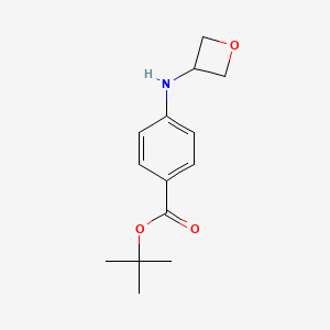 molecular formula C14H19NO3 B13477715 Tert-butyl 4-[(oxetan-3-yl)amino]benzoate 