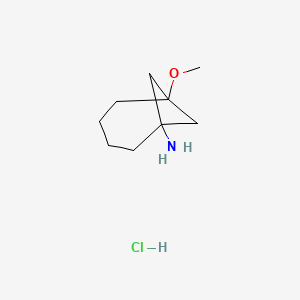 molecular formula C9H18ClNO B13477730 6-Methoxybicyclo[4.1.1]octan-1-amine hydrochloride 