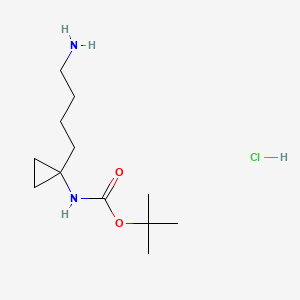 tert-butyl N-[1-(4-aminobutyl)cyclopropyl]carbamate hydrochloride