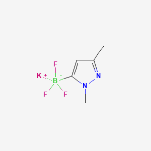 molecular formula C5H7BF3KN2 B13477805 Potassium (1,3-dimethyl-1H-pyrazol-5-yl)trifluoroborate 