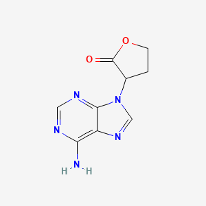 molecular formula C9H9N5O2 B13477810 3-(6-amino-9H-purin-9-yl)oxolan-2-one 