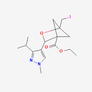 ethyl 1-(iodomethyl)-3-[1-methyl-3-(propan-2-yl)-1H-pyrazol-4-yl]-2-oxabicyclo[2.1.1]hexane-4-carboxylate