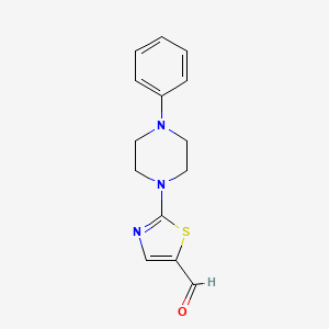 molecular formula C14H15N3OS B1347788 2-(4-苯基哌嗪)-1,3-噻唑-5-甲醛 CAS No. 303987-39-5