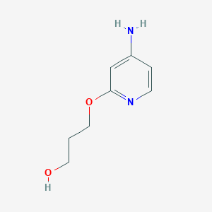 molecular formula C8H12N2O2 B13477884 3-((4-Aminopyridin-2-yl)oxy)propan-1-ol 