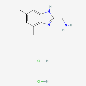 1-(4,6-dimethyl-1H-1,3-benzodiazol-2-yl)methanamine dihydrochloride