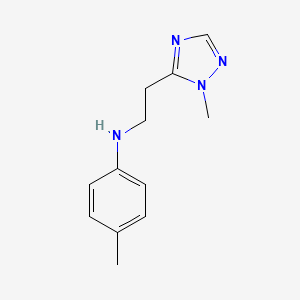 molecular formula C12H16N4 B13477964 4-Methyl-N-(2-(1-methyl-1h-1,2,4-triazol-5-yl)ethyl)aniline 