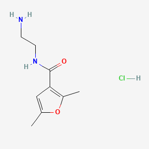 molecular formula C9H15ClN2O2 B13477985 N-(2-aminoethyl)-2,5-dimethylfuran-3-carboxamide hydrochloride 