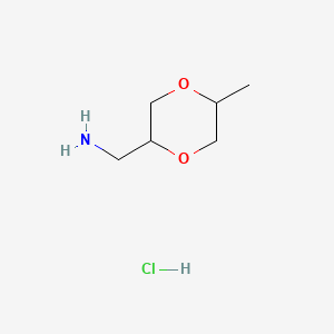 molecular formula C6H14ClNO2 B13477995 1-(5-Methyl-1,4-dioxan-2-yl)methanamine hydrochloride 