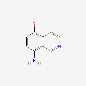 molecular formula C9H7FN2 B13478003 5-Fluoroisoquinolin-8-amine 