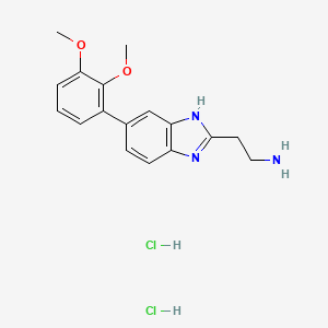 2-[5-(2,3-dimethoxyphenyl)-1H-1,3-benzodiazol-2-yl]ethan-1-amine dihydrochloride