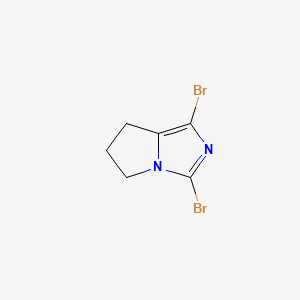 molecular formula C6H6Br2N2 B13478033 1,3-dibromo-5H,6H,7H-pyrrolo[1,2-c]imidazole 