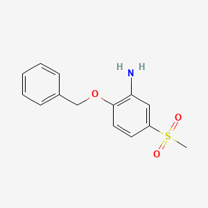 molecular formula C14H15NO3S B13478040 2-(Benzyloxy)-5-methanesulfonylaniline 