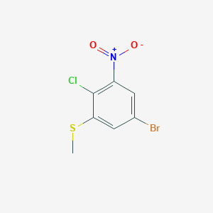 5-Bromo-2-chloro-1-(methylsulfanyl)-3-nitrobenzene