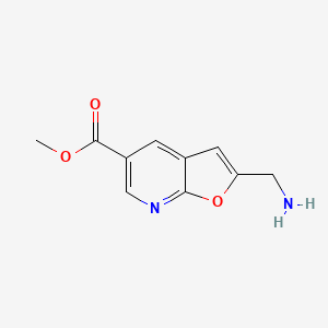 molecular formula C10H10N2O3 B13478075 Methyl 2-(aminomethyl)furo[2,3-b]pyridine-5-carboxylate 