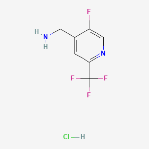 molecular formula C7H7ClF4N2 B13478128 1-[5-Fluoro-2-(trifluoromethyl)pyridin-4-yl]methanamine hydrochloride 