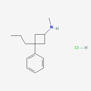 N-methyl-3-phenyl-3-propylcyclobutan-1-amine hydrochloride