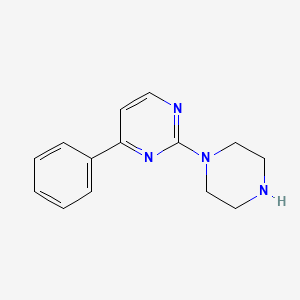 molecular formula C14H16N4 B13478184 4-Phenyl-2-(piperazin-1-yl)pyrimidine 