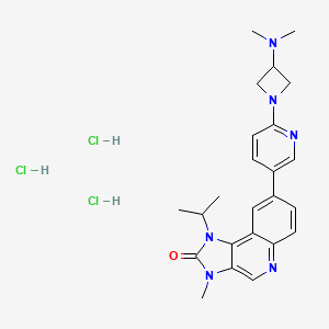 8-{6-[3-(dimethylamino)azetidin-1-yl]pyridin-3-yl}-3-methyl-1-(propan-2-yl)-1H,2H,3H-imidazo[4,5-c]quinolin-2-one trihydrochloride