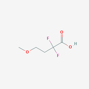 molecular formula C5H8F2O3 B13478241 2,2-Difluoro-4-methoxybutanoic acid 