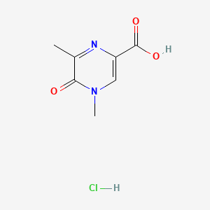 molecular formula C7H9ClN2O3 B13478299 4,6-Dimethyl-5-oxo-4,5-dihydropyrazine-2-carboxylic acid hydrochloride 