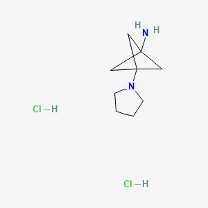 3-(Pyrrolidin-1-yl)bicyclo[1.1.1]pentan-1-amine dihydrochloride