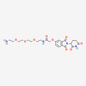 N-[2-[2-[2-(2-aminoethoxy)ethoxy]ethoxy]ethyl]-2-[2-(2,6-dioxo-3-piperidyl)-1,3-dioxo-isoindolin-5-yl]oxy-acetamide