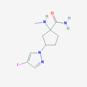 3-(4-Iodo-1h-pyrazol-1-yl)-1-(methylamino)cyclopentane-1-carboxamide