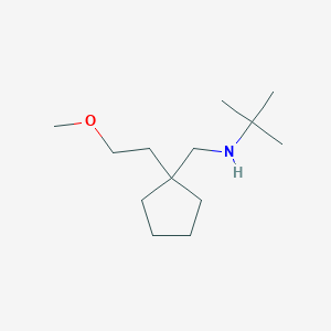 molecular formula C13H27NO B13478348 n-((1-(2-Methoxyethyl)cyclopentyl)methyl)-2-methylpropan-2-amine 