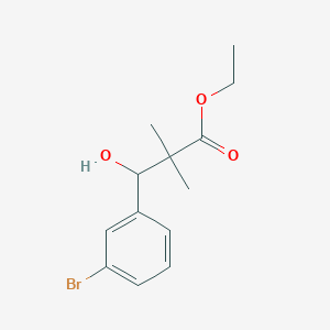 Ethyl 3-(3-bromophenyl)-3-hydroxy-2,2-dimethylpropanoate