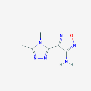 molecular formula C6H8N6O B13478422 4-(4,5-Dimethyl-4h-1,2,4-triazol-3-yl)-1,2,5-oxadiazol-3-amine 