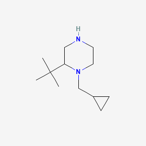 molecular formula C12H24N2 B13478430 2-(Tert-butyl)-1-(cyclopropylmethyl)piperazine 