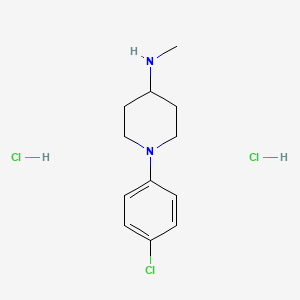 molecular formula C12H19Cl3N2 B13478443 1-(4-chlorophenyl)-N-methylpiperidin-4-amine dihydrochloride 