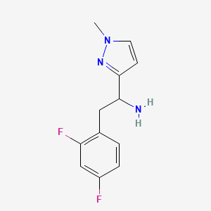 molecular formula C12H13F2N3 B13478477 2-(2,4-Difluorophenyl)-1-(1-methyl-1h-pyrazol-3-yl)ethan-1-amine 