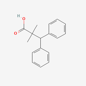 molecular formula C17H18O2 B13478500 2,2-Dimethyl-3,3-diphenylpropanoic acid 