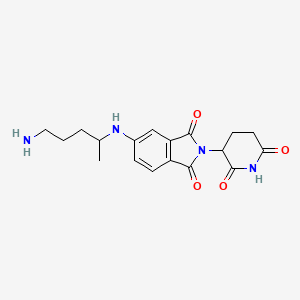 molecular formula C18H22N4O4 B13478506 5-[(4-Amino-1-methyl-butyl)amino]-2-(2,6-dioxo-3-piperidyl)isoindoline-1,3-dione 